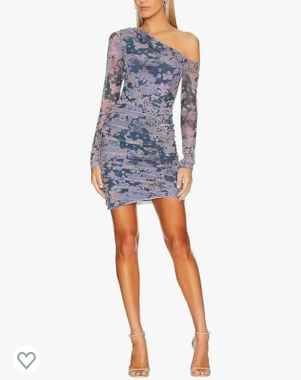 Free People Chloe Long Sleeve One Shoulder Mini Dress Size M